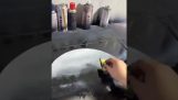 pintura de paisaje en aerosol