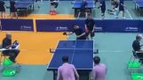Ping pong game with an unpredictable ending