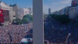 Ulice Buenos Aires po víťazstve na majstrovstvách sveta