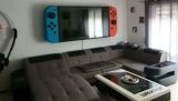 Instalace pro konzole Nintendo v obývacím pokoji