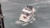 Huge wave overturns a yacht