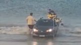 The wrong way to unload a jet ski