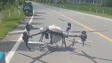 Vzlet poľnohospodárskeho dronu (FAIL)