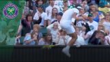 Nadal termina la sua gara in pubblico contro Del Potro a Wimbledon 2018