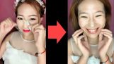 Secrets of Makeup – Women Makeup Challenge – Las mujeres asiáticas se quitan el maquillaje