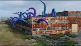 pieuvre géante dans un bâtiment abandonné (Philadelphie)