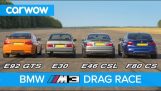 BMW M3 generations DRAG RACE