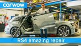 Fixing dents on an Audi RS4