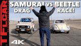 Самый медленный Drag Race в истории: Suzuki Samurai против. Volkswagen Beetle Супер