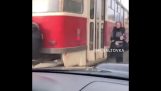 Tram conductor kicks free rider