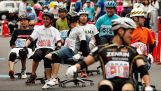 Japón organiza una carrera con sillas de oficina