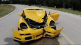 Porsche Cayman S stürzt ab