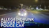 Betrunkene Fahrer treffen Polizeiauto