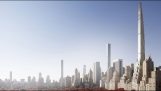 De nieuwe mode van de zeer lang en zeer dunne gebouwen in New York