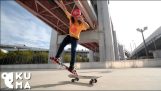 15-year-old skateboarder freestyle