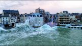 Vysoké vlny v Saint-Malo natočila Drone