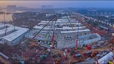 Timelapse de construction de l'hôpital de Wuhan