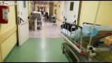 En skræmmende optagelse fra et hospital i Bergamo, Italien