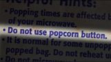 Nu folosiți butonul Popcorn