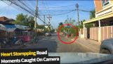 Skrämmande vägmoment fångade på kameran