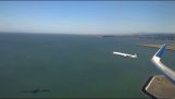 Pretekárske preteky medzi 737 a 757 na letisku v San Franciscu