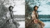 1900 년대 초 아메리칸 인디언의 채색 사진