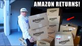 Comprando algumas caixas de produtos devolvidos da Amazon