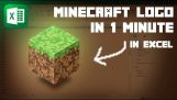 Logotipo de Minecraft en Excel en 1 minuto