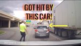 A super cool and nice motorist deals with a hit & 跑