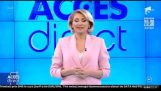 Gazda TV este atacată de o femeie goală cu cărămidă (România)