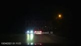 Lanzallamas durante una furia en la carretera