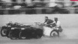 Corrida de carruagem com motocicletas na década de 1930 (Austrália)