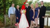 Remover a noiva de uma foto de casamento