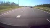Failed to overtake on a motorway