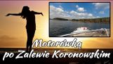 En motorbåt på Koronowo-lagunen
