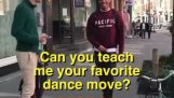 Lidé na ulici tančí své oblíbené tance