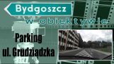 Nové a úplne prázdne poschodové parkovisko v Bydgoszczi.