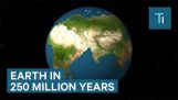 Hvordan jorden vil se ut om 250 millioner år ifølge teorien om platetektonikk