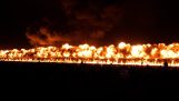 Show de incêndio de aviação na Austrália