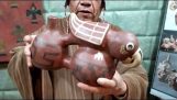 Inca-aardewerk dat dierengeluiden imiteert