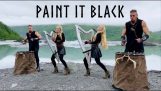 Coperta Paint It Black (Pietre care se rostogolesc) pe harpă