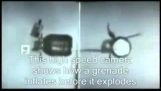 A explosão de uma granada em câmera lenta
