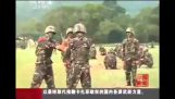 中国の軍隊で危険な演習