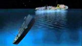 Digitale Darstellung des Untergangs der Titanic