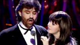 Sarah Brightman og Andrea Bocelli udført den "tid at sige farvel"