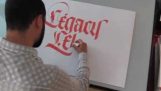 Calligraphy with a pen