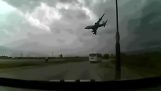 حادث تحطم الطائرة في قاعدة باغرام الجوية هو مسجل على الكاميرا