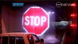 Signály s hologramem na ulicích Sydney