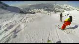 알프스에서 스키를 흥미로운