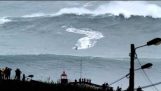 Surfing en bølge 30 meter